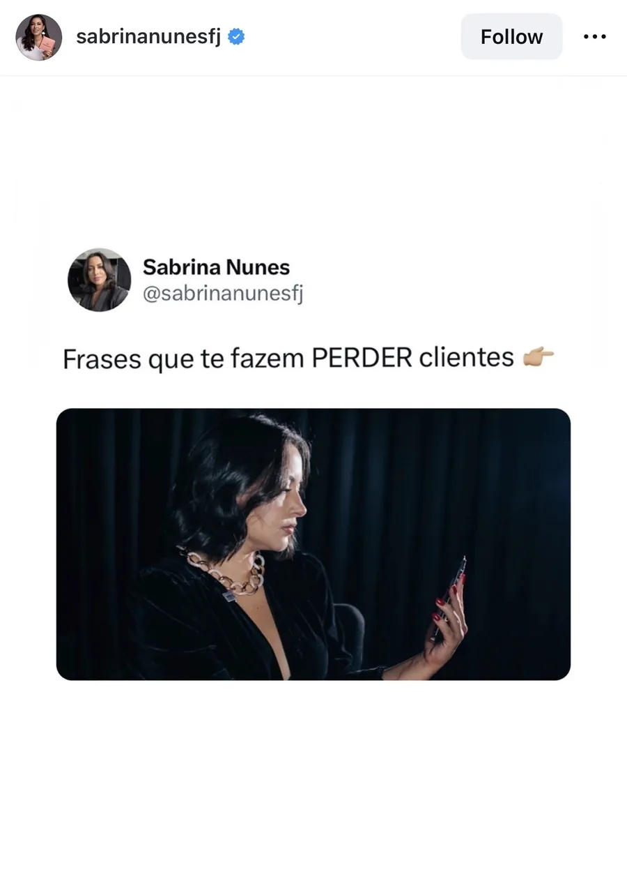 Post: Frases que te fazem perder clientes