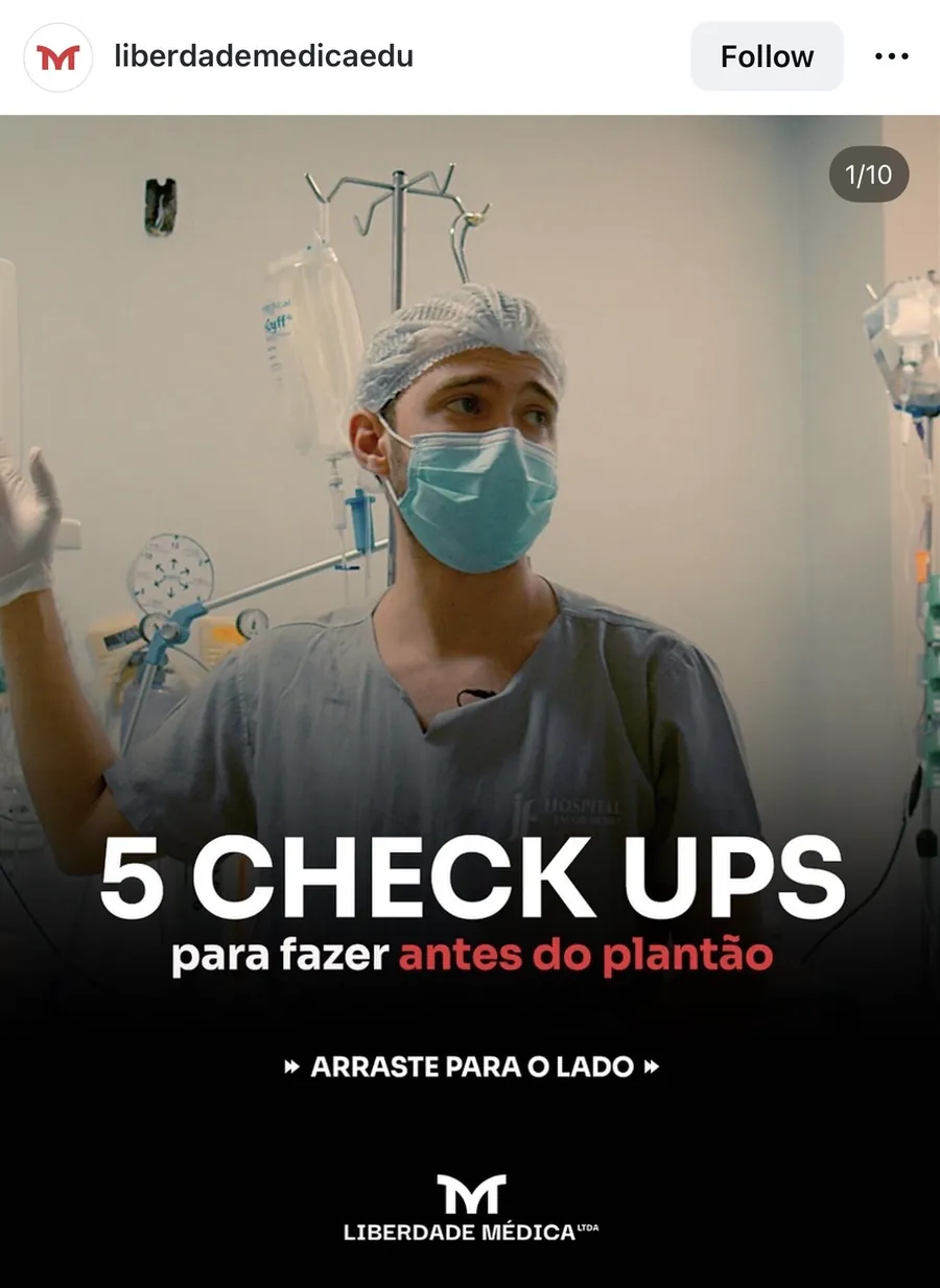 Post: 5 check-ups antes do plantão